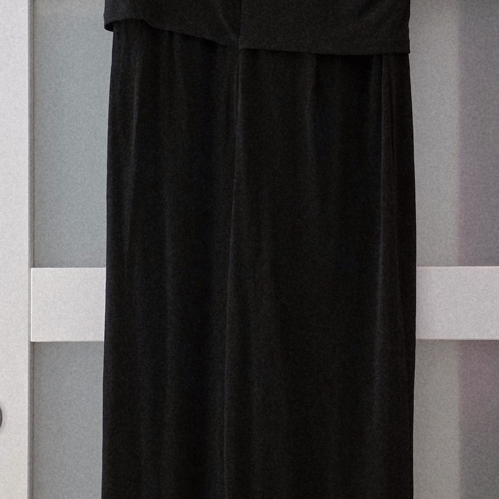 Michael Kors Elegant Black Jumpsuit with Gold Accents - Picture 2 of 5